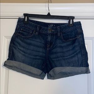 LOFT Mid rise denim shorts